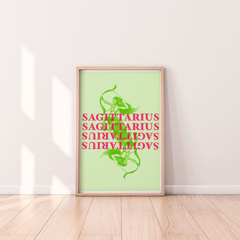 Sagittarius Zodiac Typography Print, 5 of 6