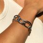 Silver And Gold Plated Chunky Two Tone Chain Bracelet, thumbnail 1 of 9