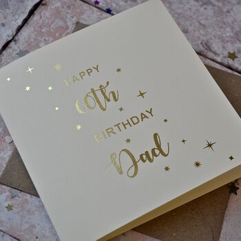 Personalised Gold Foiled Birthday Card, 4 of 4