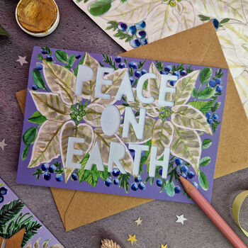 Peace On Earth Luxury Papercut Christmas Card, 2 of 6