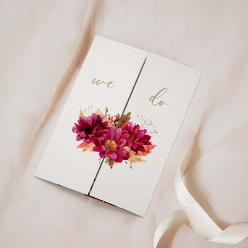 Chrysanthemum Gatefold Wedding Invitations, 2 of 5