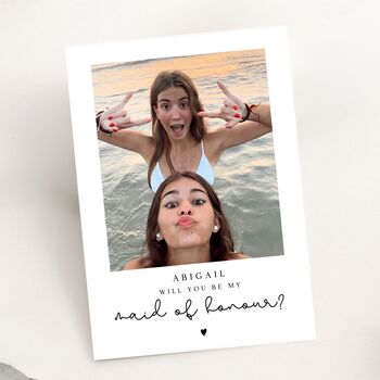 Bridesmaid, Maid Of Honour And Flower Girl Photo Proposal Postcard, 2 of 3