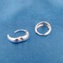 Thick 12 Mm Silver Huggie Hoops, Minimalistic Dainty Hoops, thumbnail 6 of 7