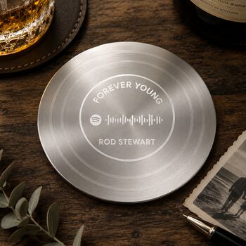 Personalised Music Spotify Code Coaster, 3 of 5