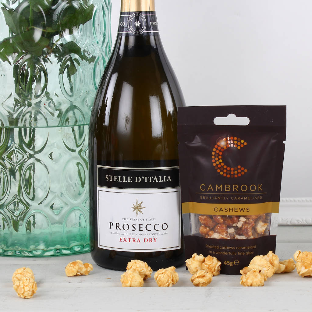 delicious delights prosecco gift hamper by virginia