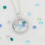 Sterling Silver Birthstone And Initial Glass Locket, thumbnail 4 of 8