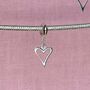 Sterling Silver Open Heart Charm, thumbnail 3 of 7