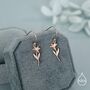 Sterling Silver Lily Flower Drop Earrings, thumbnail 7 of 11