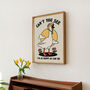 'Happy As Can Be' Cute Happy Goose Wall Print, thumbnail 3 of 9