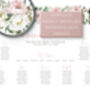 Wedding Table Plan In Pink And Green Florals, thumbnail 2 of 5