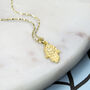 Gold Plated Sterling Silver Fatima Hand Necklace, thumbnail 1 of 3