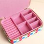 Multi Bright Checkerboard Linen Travel Jewellery Case, thumbnail 7 of 7