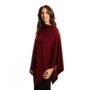 Burgundy 100% Cashmere Button Poncho Gift Boxed, thumbnail 1 of 4