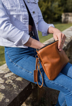 Timeless Tan Leather Cross Body Bag, 3 of 3