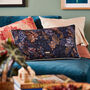 Blue Damask Floral Double Sided Print Cushion, thumbnail 1 of 3