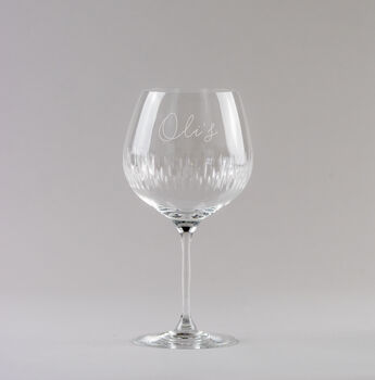 Engraved Dartington Crystal Cut Gin Glass, 4 of 9