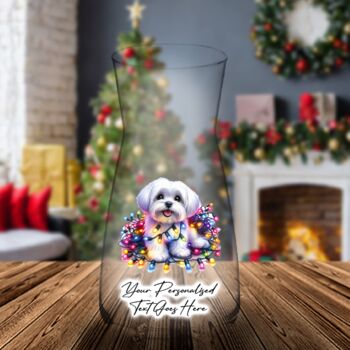 Personalised Maltese In Christmas Lights, 9 of 10