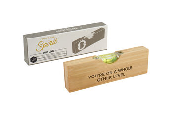 Wooden Spirit Level Bottle Opener 'You're On A Whole Other Level' | Fathers Day | Gift Box | Gift For Dad | Engraved Gift | Gift For Him, 2 of 3