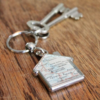 New Home Personalised Map Keyring, 3 of 3