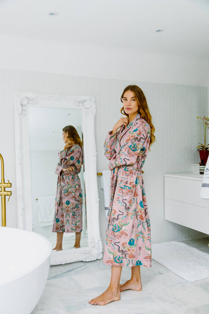 Buy Blue Paisley Signature Lightweight Dressing Gown from Next Ireland