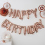 Rose Gold Pick And Mix Happy Birthday Balloon Bunting, thumbnail 1 of 3