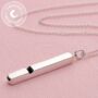 Engraved Sterling Silver Long Whistle Necklace, thumbnail 1 of 5