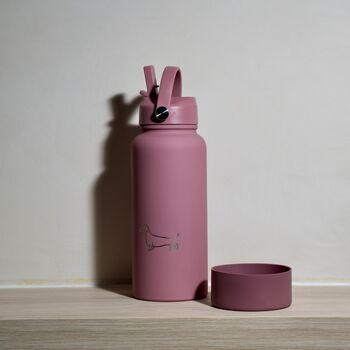 Dachshund 30oz Water Bottle With Removable Dog Bowl, 2 of 6