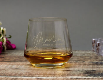 Personalised Whiskey Glass For Father Of The Bride, 2 of 6
