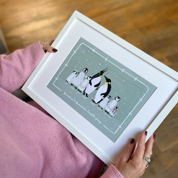 Penguin Family Portrait Print A4 Or A3, 2 of 8