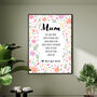 October Birthday Cosmos Birth Flower Affirmations Gift For Mum Print, thumbnail 1 of 8