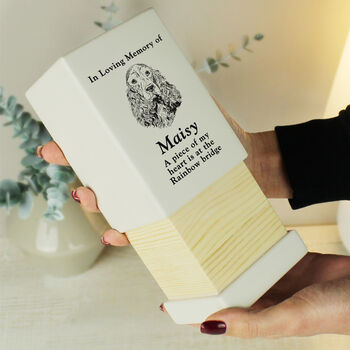 Personalised Dog Breed Small Memorial Urn, 5 of 6