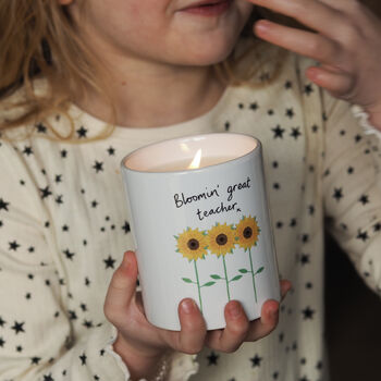 Sunflowers Candle For Teacher, 2 of 3