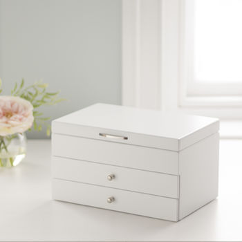 White Wooden Jewellery Box, 2 of 6