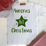Personalised First Christmas Star T Shirt/Babygrow, thumbnail 2 of 10