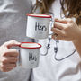 Personalised His And Hers Enamel Mugs, thumbnail 8 of 10