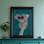 Custom Personalised Koala Heart Glasses Art Print, thumbnail 2 of 5