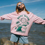 Heat Wave Women's Slogan Sweatshirt With Sun Graphic, thumbnail 2 of 4