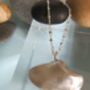 Infinity Large Slender Silver Shell Long Necklace, thumbnail 1 of 5