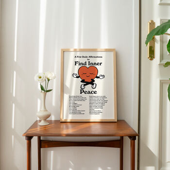 'Find Inner Peace' Daily Affirmation Prints, 3 of 7