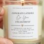 Engagement Present Personalised Scented Candle Gift, thumbnail 6 of 9