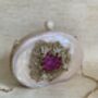 Ivory Hand Poured Pink Luxury Oval Resin Clutch, thumbnail 8 of 10