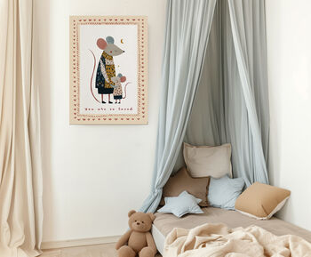 Mummy Mouse Nursery Art Print, 3 of 4