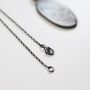 Fossil Daisy Oxidised Sterling Silver Necklace, thumbnail 4 of 7
