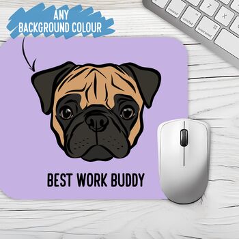 Pug Face Mouse Mat, 2 of 4