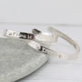 Sterling Silver Personalised Boys Christening Bangle, thumbnail 3 of 9