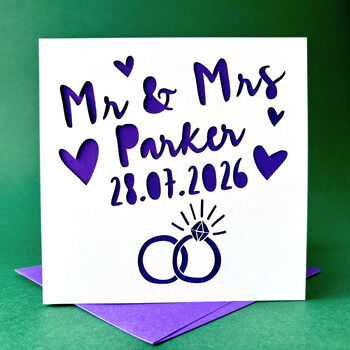 Personalised Papercut Wedding Card, 2 of 4