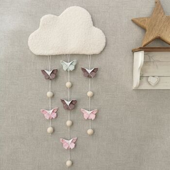 Baby Mobile, Boucle Baby Nursery Wall Cloud, Butterfly, 7 of 9