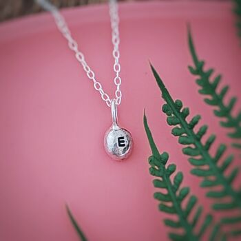 Personalised Tiny Silver Pebble Necklace, 3 of 3