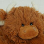 Highland Brown Cow Snuggly Soft Scarf, thumbnail 4 of 6