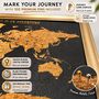 World Travel Map With Pins Cork Board Traveller Gifts, thumbnail 2 of 10